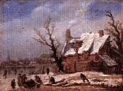VELDE, Esaias van de Winter Landscape ew Germany oil painting reproduction